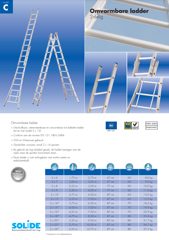 Omvormbare ladder 2d