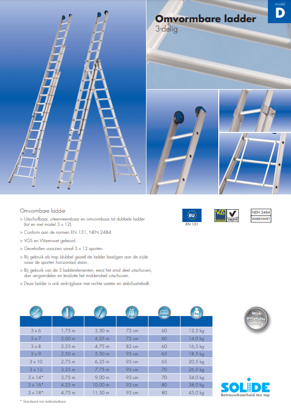Omvormbare ladder 3d